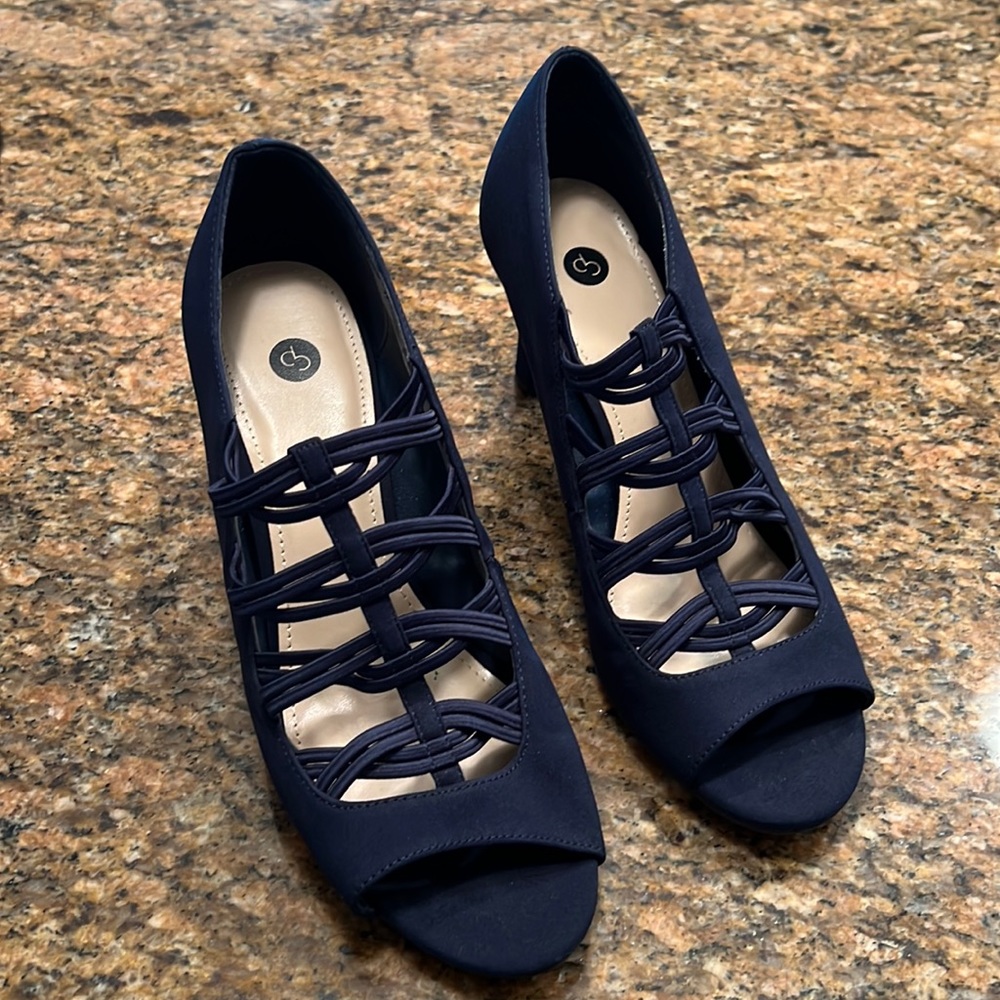 Navy shoes 3inch heel